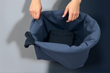 Easy folding of a portable bathtub for storage